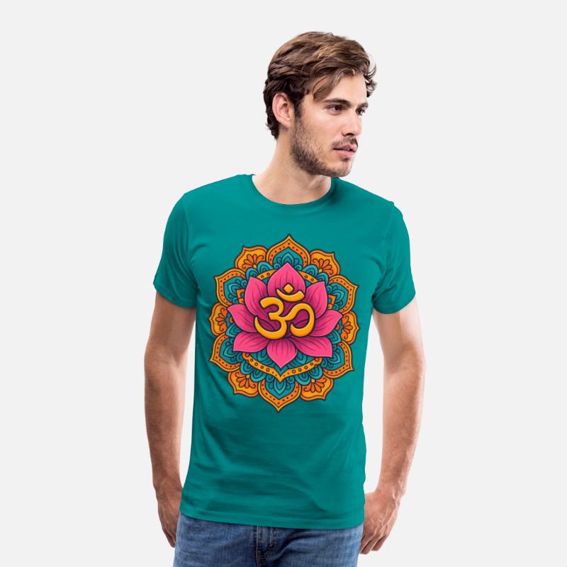Lotus Mandala with Om Symbol – Colorful Art