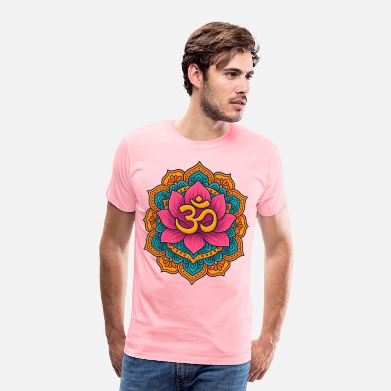 Lotus Mandala with Om Symbol – Colorful Art