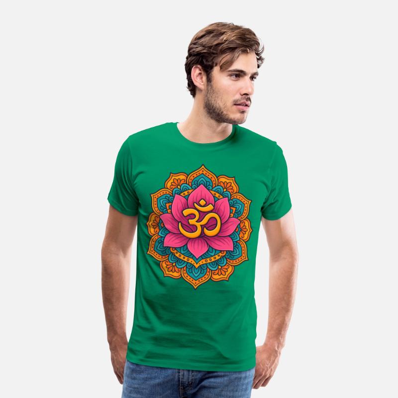 Lotus Mandala with Om Symbol – Colorful Art