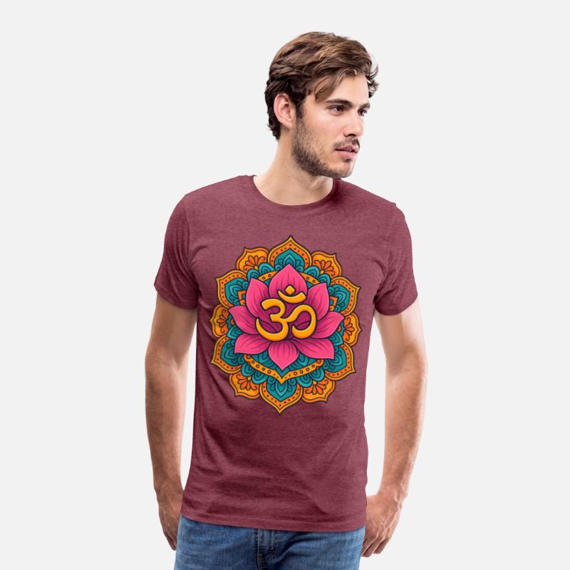 Lotus Mandala with Om Symbol – Colorful Art