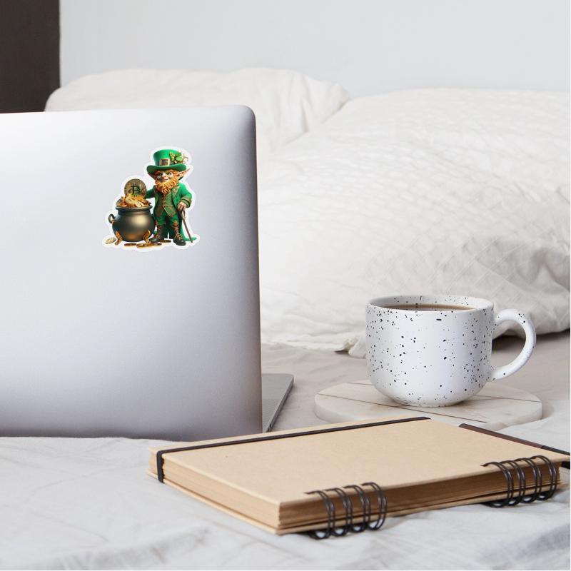 Lucky Leprechaun with Bitcoin Pot