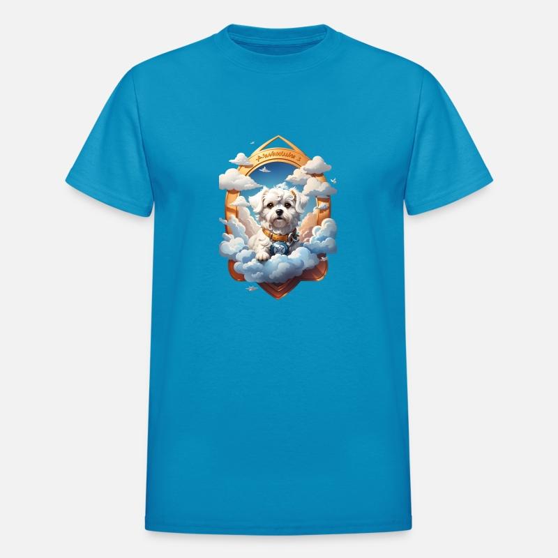Maltese Dog Between Clouds