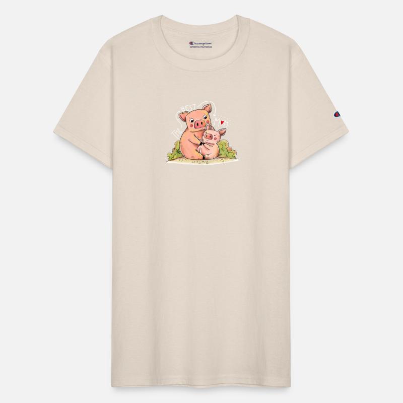 Mama Piggy and Baby Pig Cute Mothers Day Design
