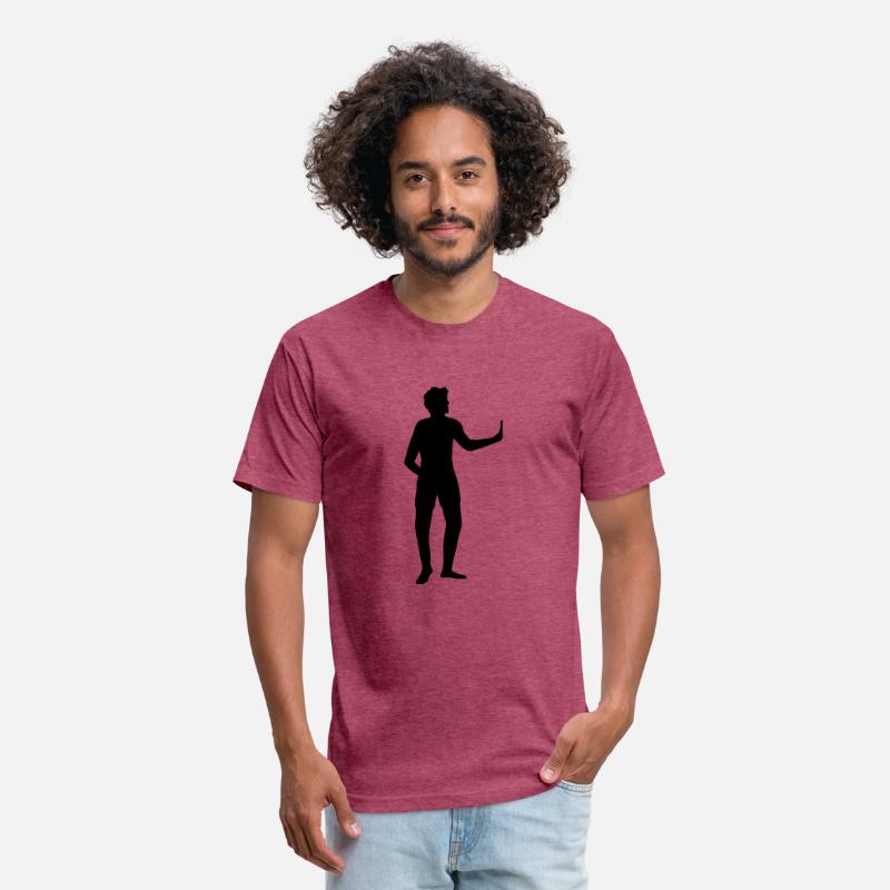 Man silhouette touch