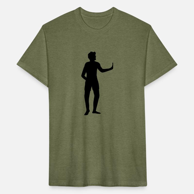 Man silhouette touch
