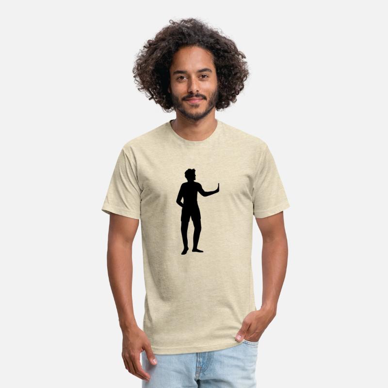 Man silhouette touch