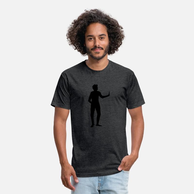 Man silhouette touch