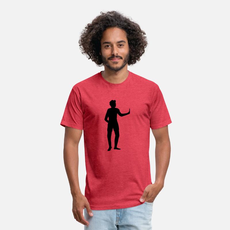 Man silhouette touch