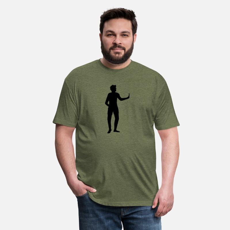 Man silhouette touch