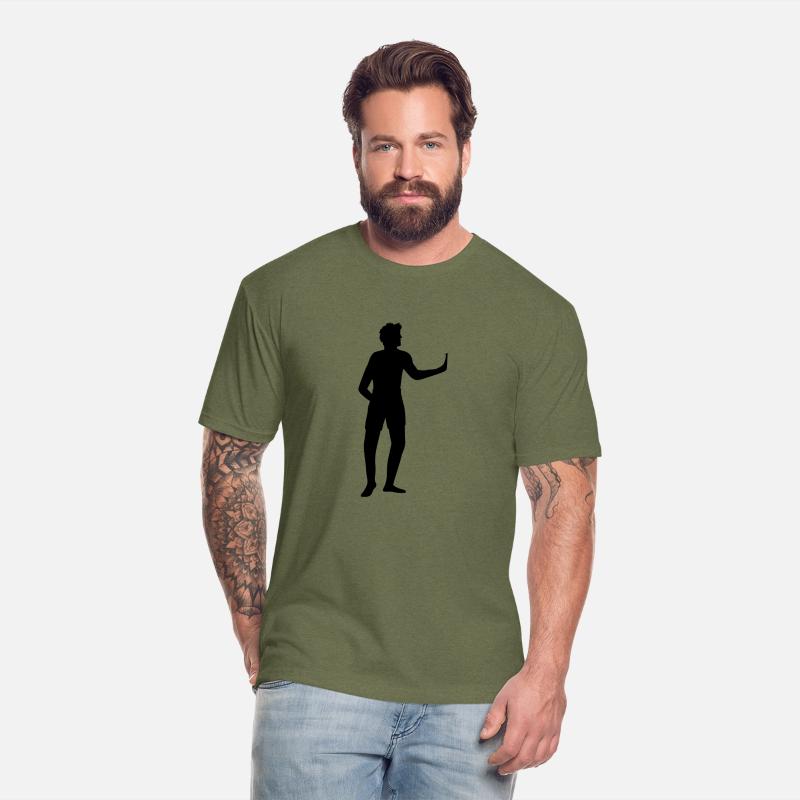 Man silhouette touch