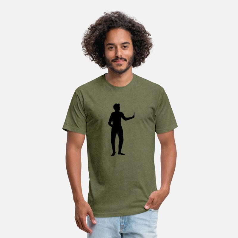 Man silhouette touch