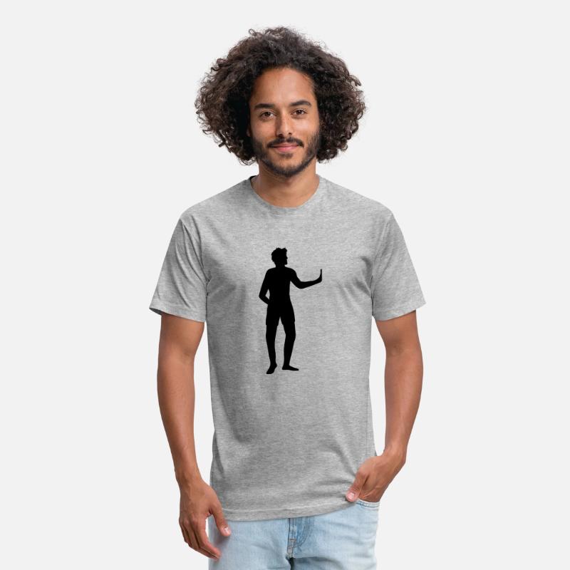 Man silhouette touch