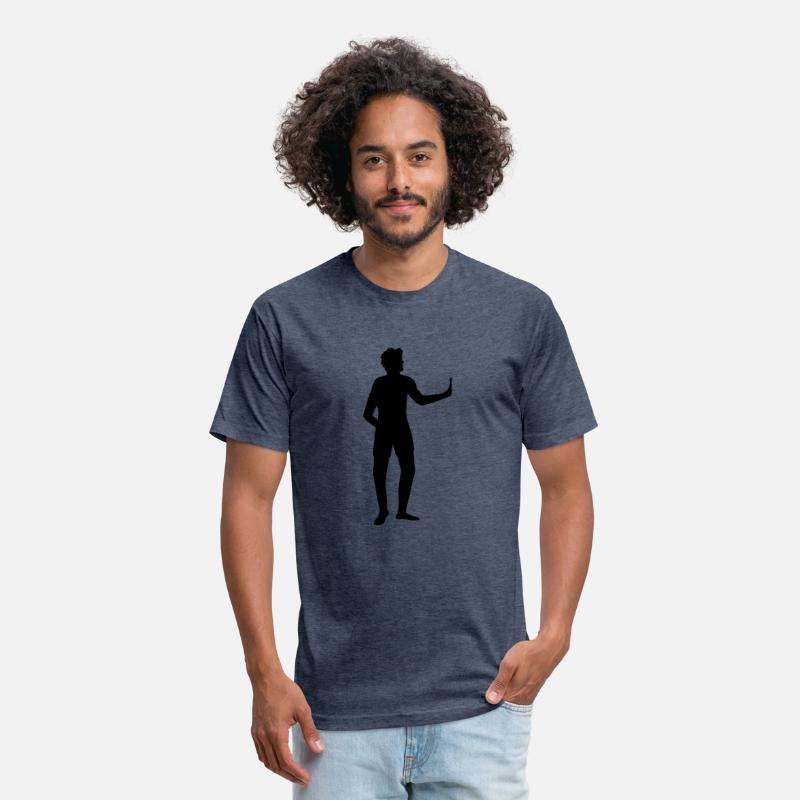 Man silhouette touch