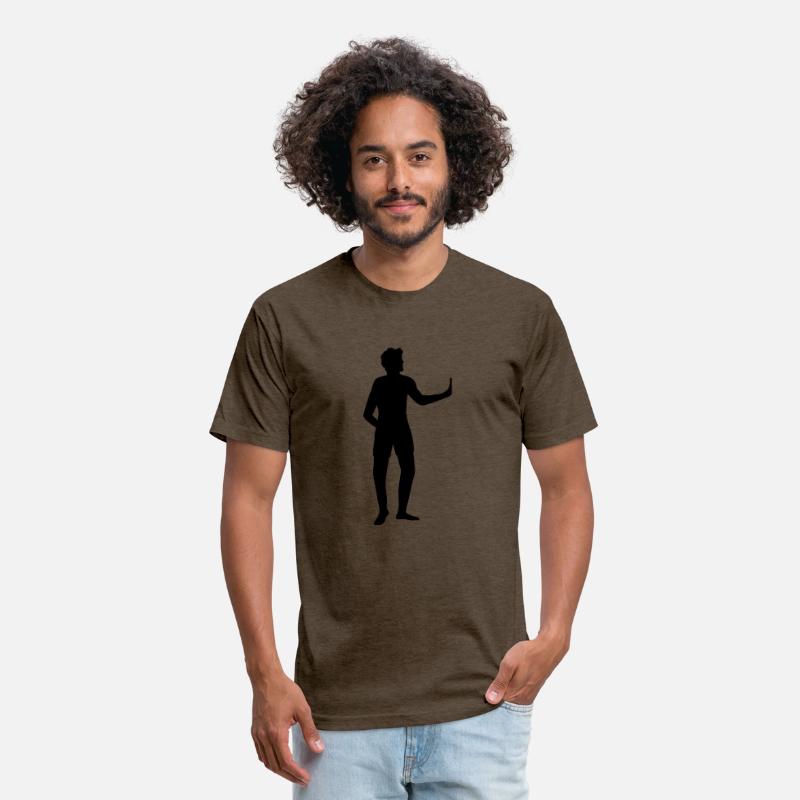 Man silhouette touch