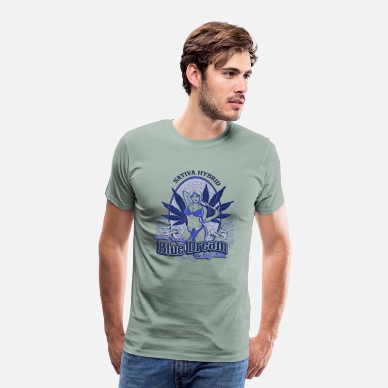 Marijuana Blue Strain Sexy Girl T Shirt
