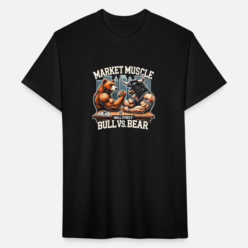 Market Muscle Bull vs. Bear Stock Market Design