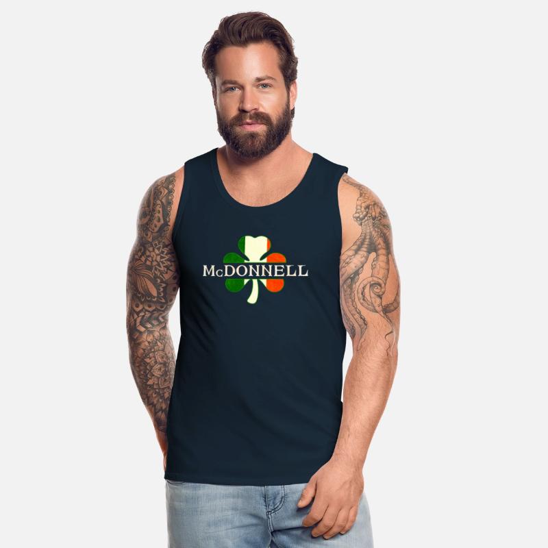 Mcdonnell Irish Surname Ireland Flag Shamrock