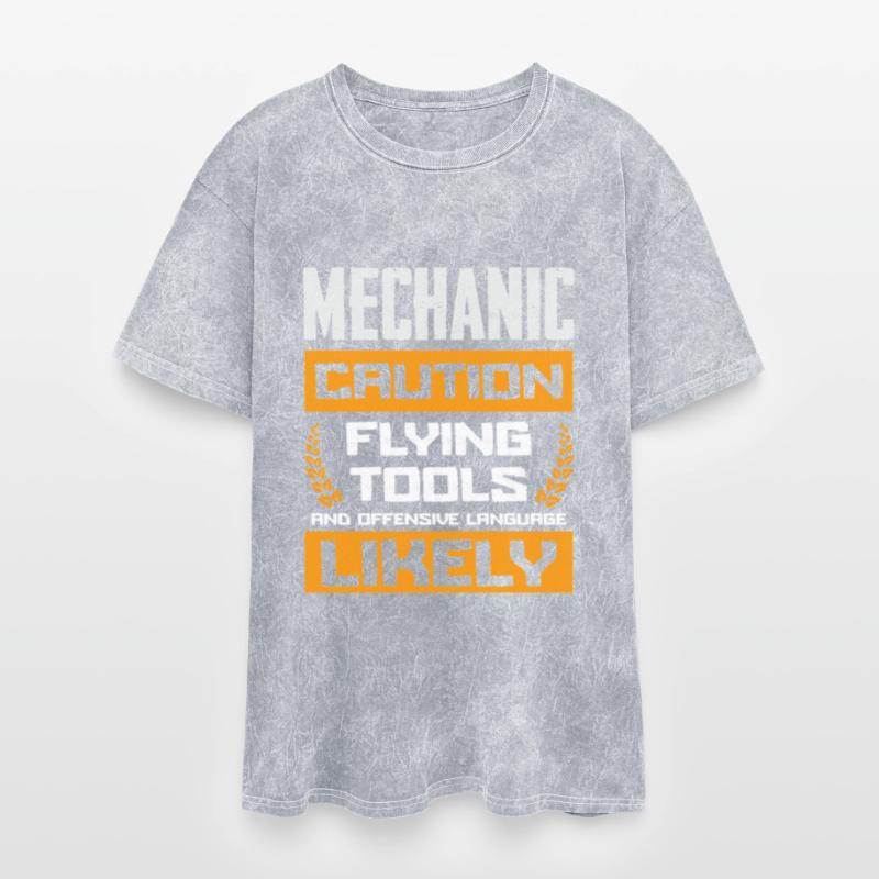 Mechanic Caution Flying Tools Warning