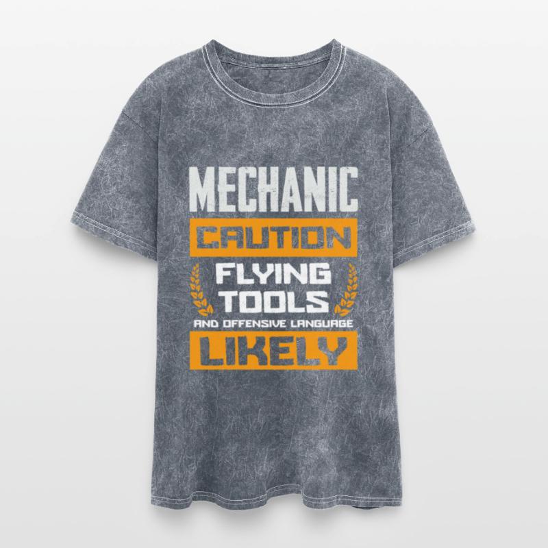 Mechanic Caution Flying Tools Warning