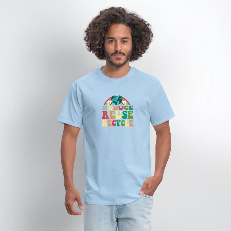Men Women Vintage Earth Day Reduce Reuse Recycle