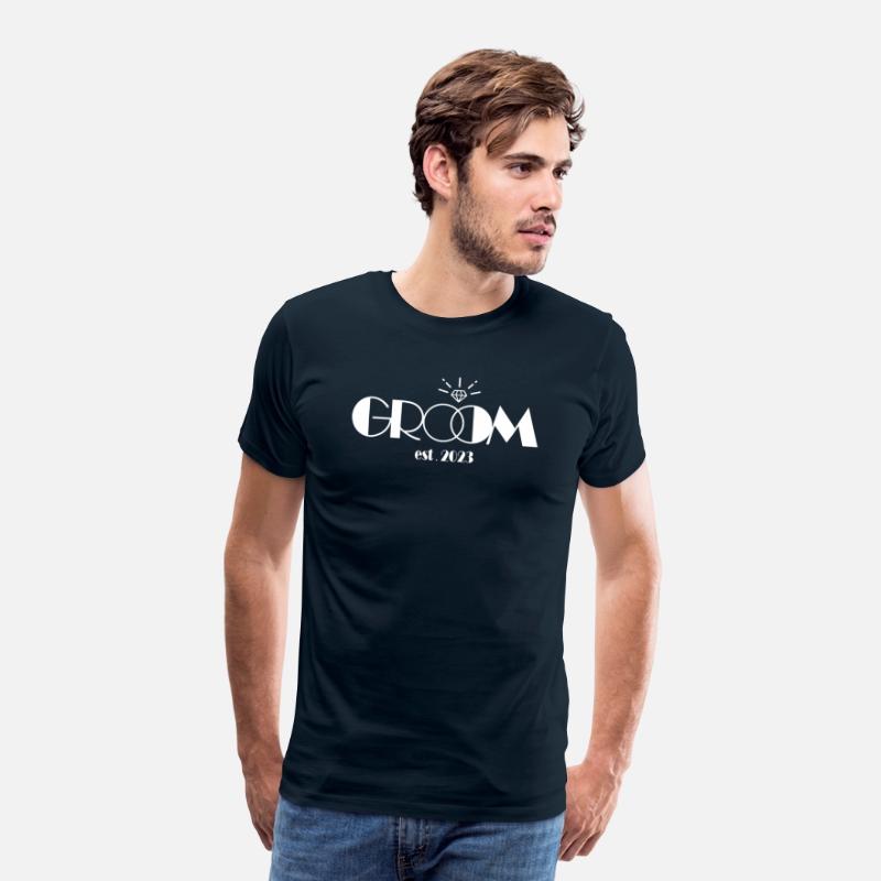 Mens Groom Est 2023 Hubby Husband Married Wedding