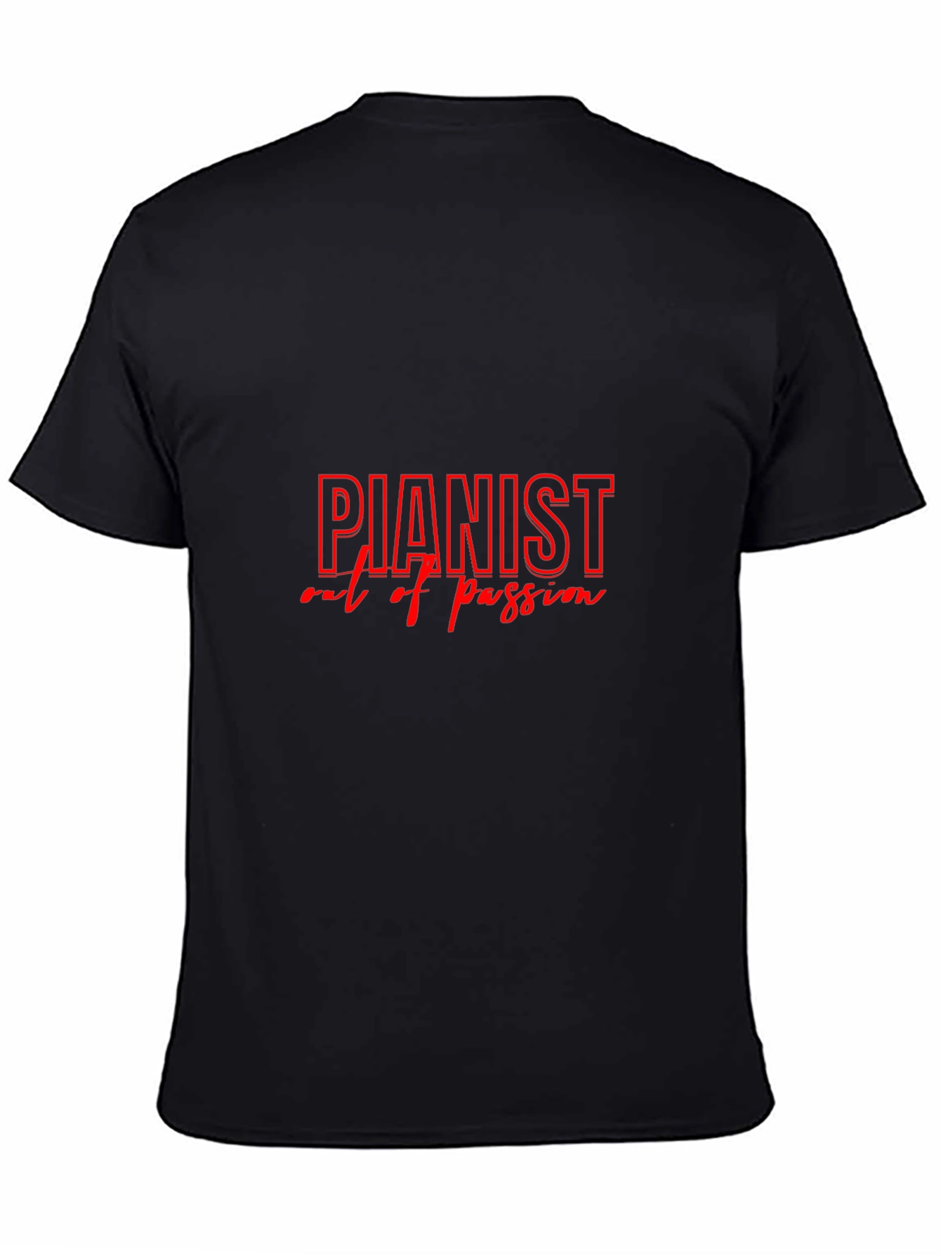 Pianist Out of Passion Black T-Shirt