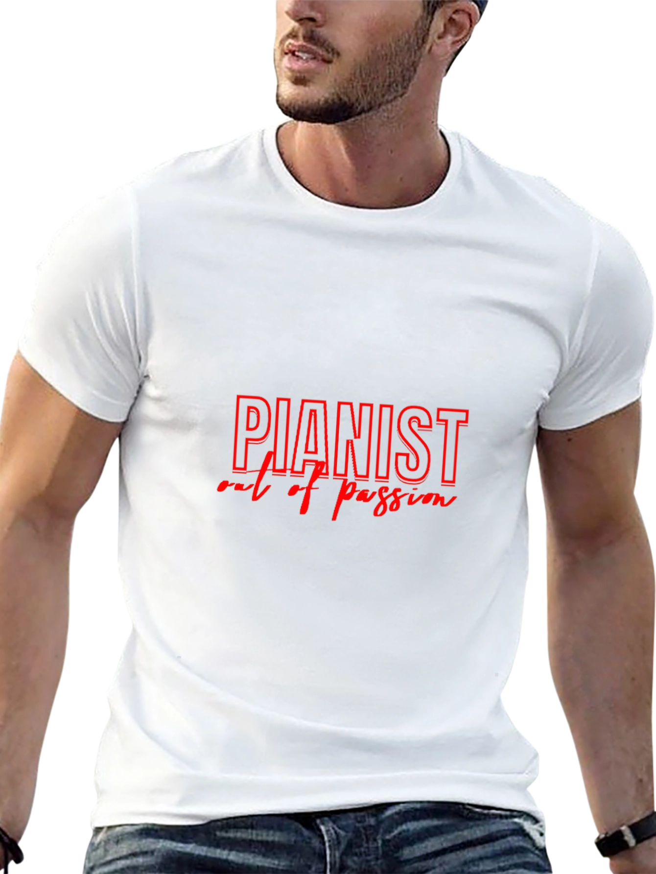 Pianist Out of Passion Black T-Shirt