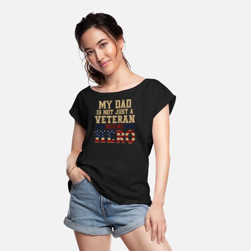 Military Family Veteran Support My Dad USA Flag