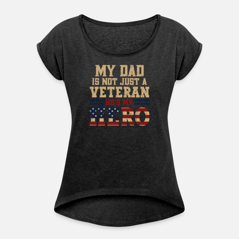 Military Family Veteran Support My Dad USA Flag
