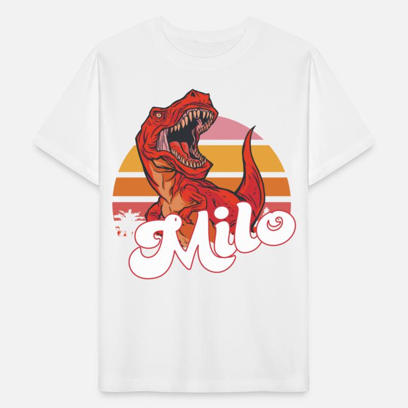 MILO - Lovely boys name with T-REX dino