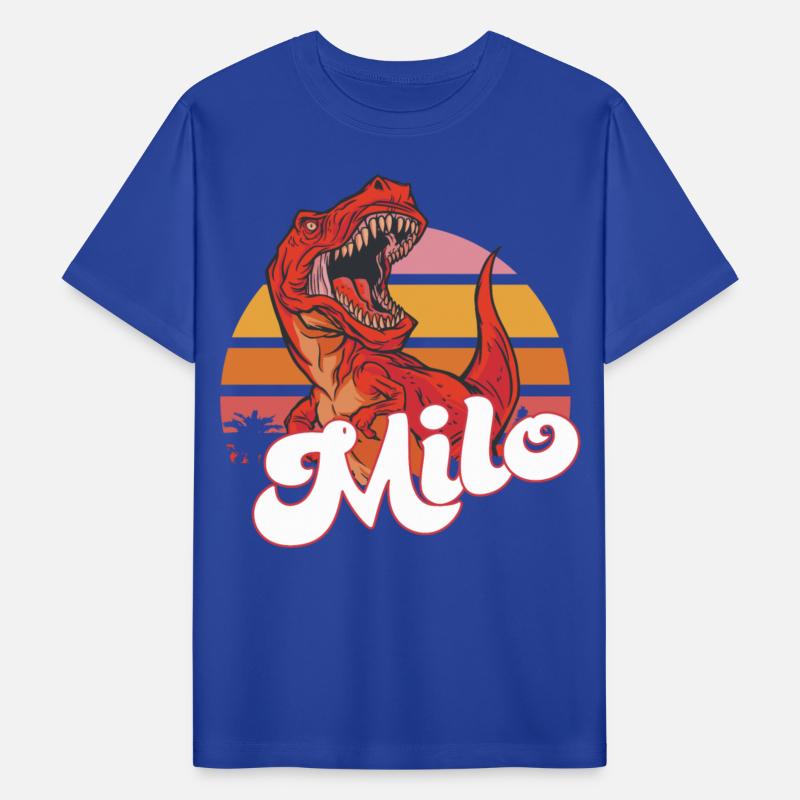 MILO - Lovely boys name with T-REX dino
