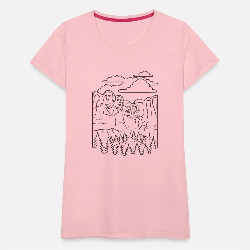 Mount Rushmore South Dakota Mono Line Art