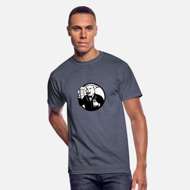 Mr Pig With Beer Mug and Cash Retro