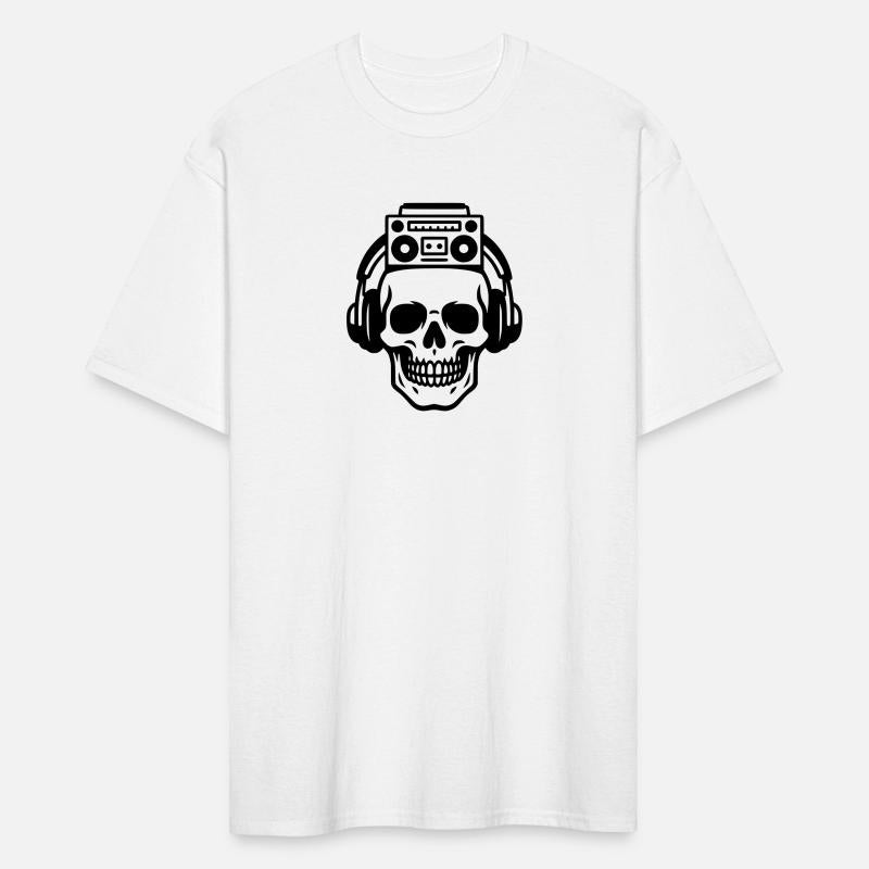 Music Head, skull, boombox, streetwear