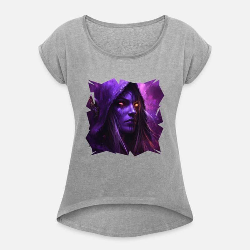 Mysterious Elf Warrior In Dark Violet Aura