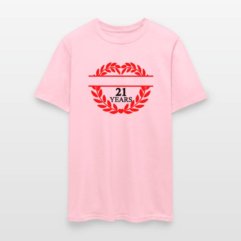 Name banner twenty one years, heart laurel wreath