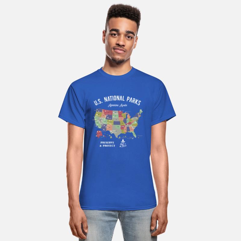 National Park Map Vintage Hiking Camping