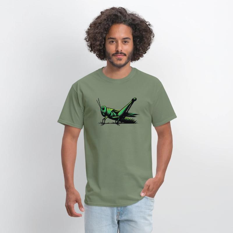 Nature Grasshopper Insect Brushstroke Art 1