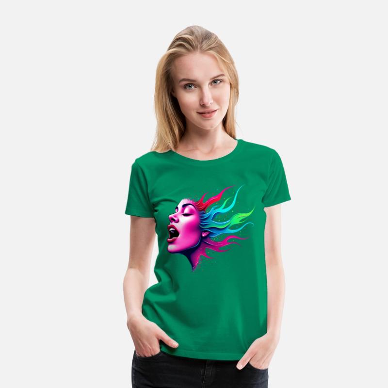 Neon Soundwave Face - Music Lovers T-shirt