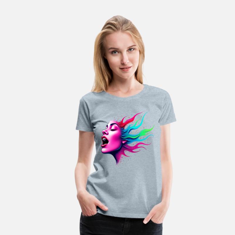Neon Soundwave Face - Music Lovers T-shirt
