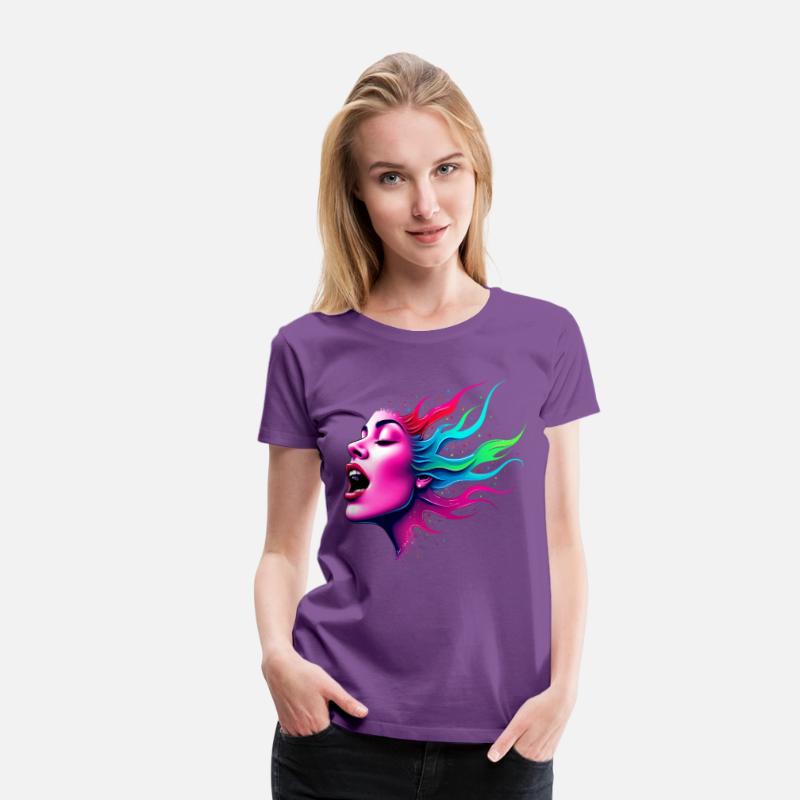 Neon Soundwave Face - Music Lovers T-shirt