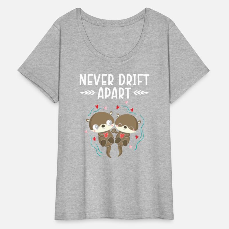 Never Drift Apart Valentines Day Hearts Day Otter