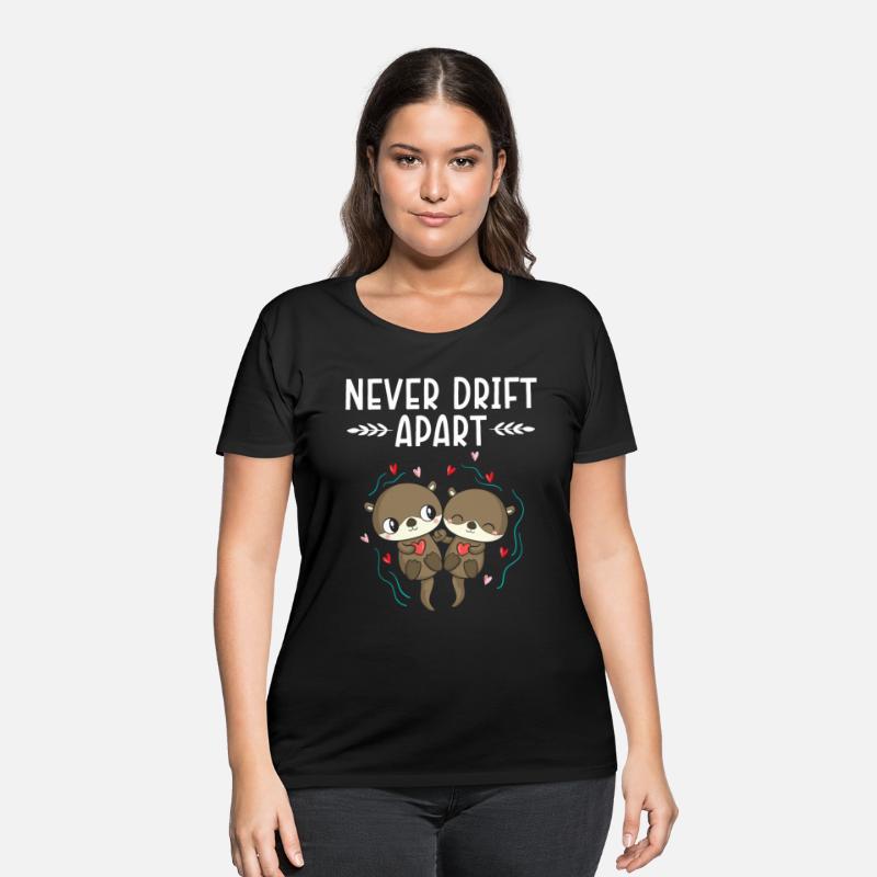 Never Drift Apart Valentines Day Hearts Day Otter