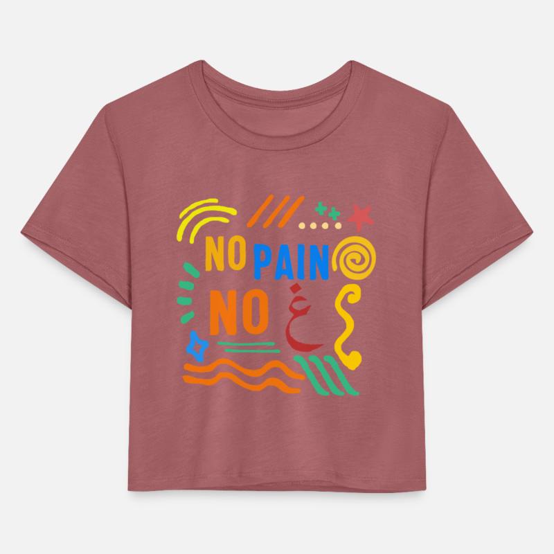 No Pain No Gain Shirt, Adult Muslim Arabic