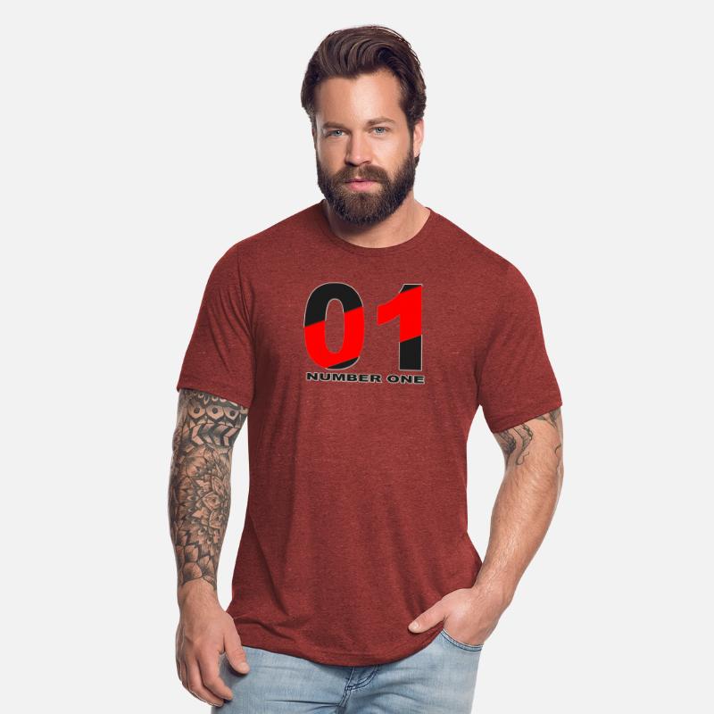 NUMBER 01 BLACK AND RED COLOR