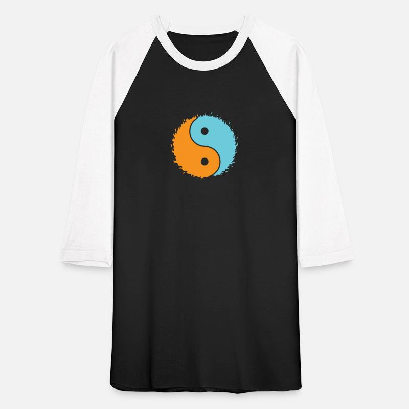 Orange Blue Yin and Yang Symbol