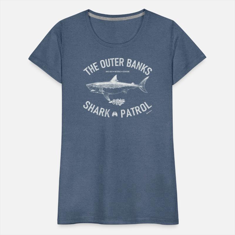 Outer Banks Shark Patrol OBX Vintage Shell White