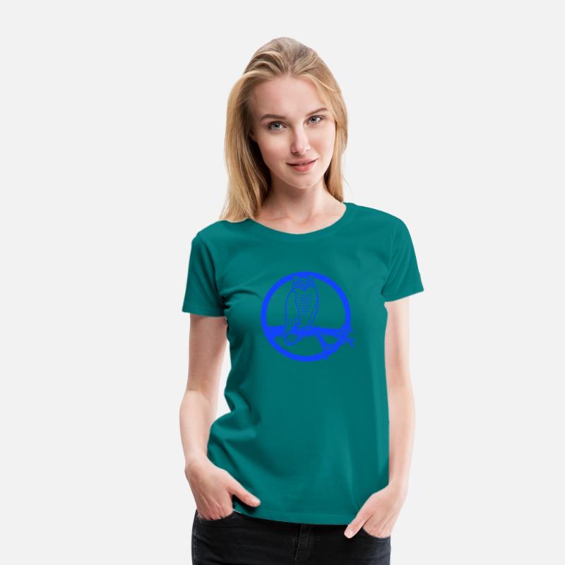Owl branch tree sits forest full moon night round
