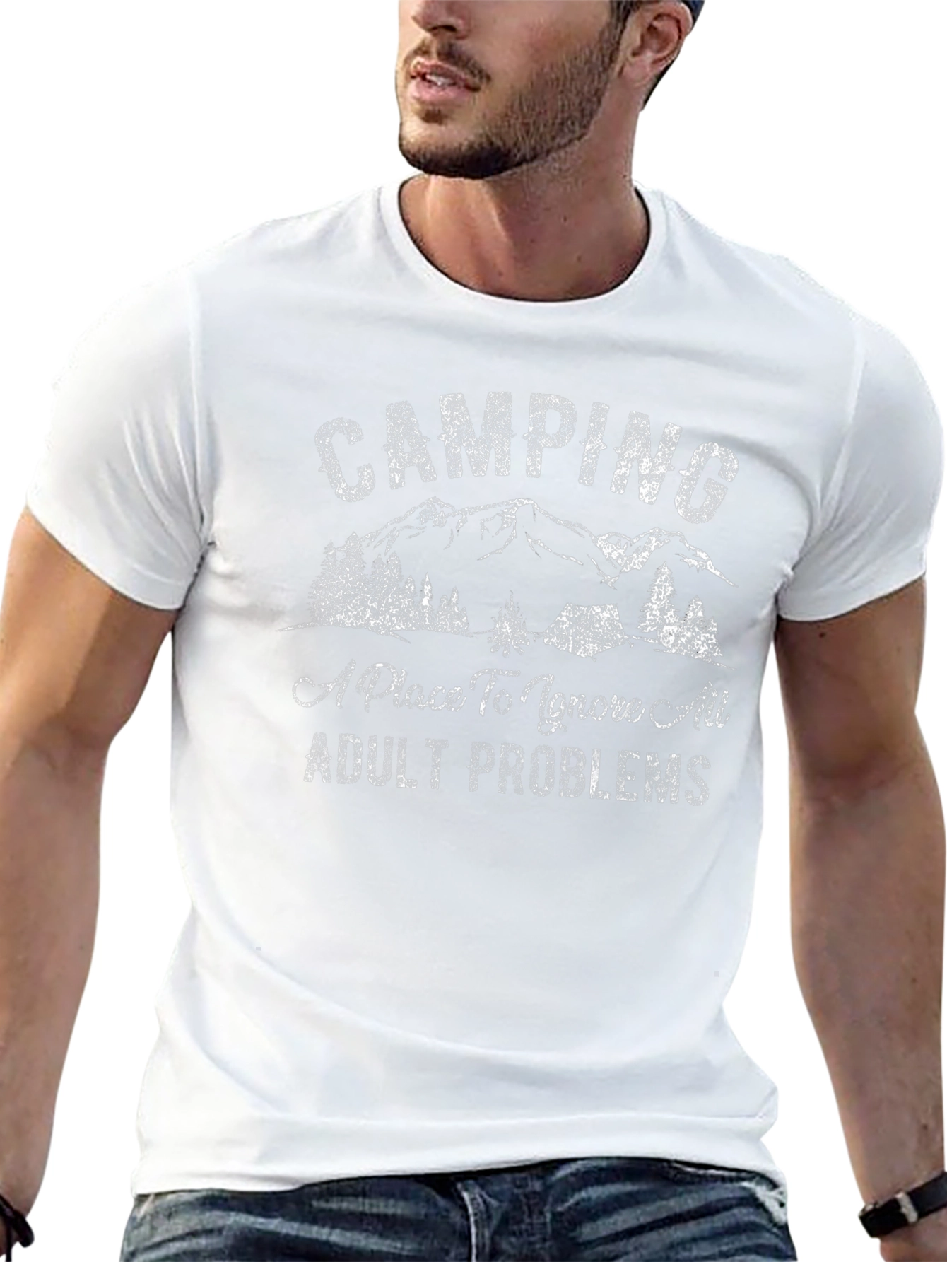 Camping Adult Problems Graphic Tee