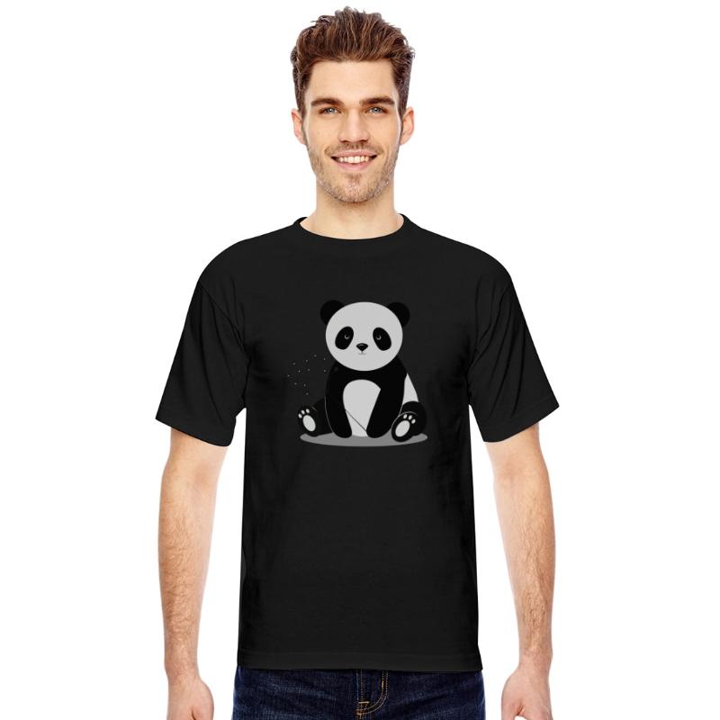 Panda bear holding a delicate branch with berries